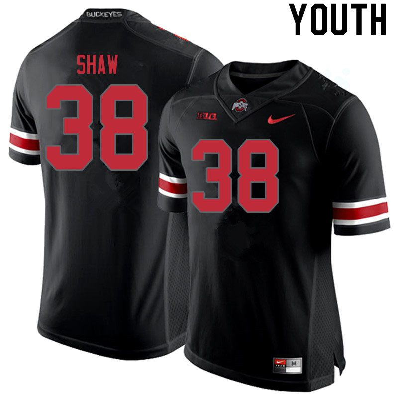 Youth #38 Bryson Shaw Ohio State Buckeyes College Football Jerseys Sale-Blackout